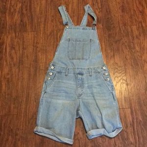 Forever 21 Denim Overall Shorts